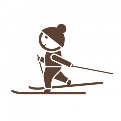 Bežec na lyžiach - nálepka na stenu