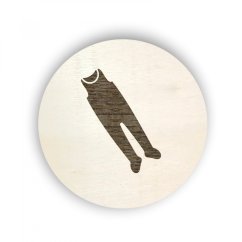 Dřevěný štítek kolečko - oblečení - dupačky