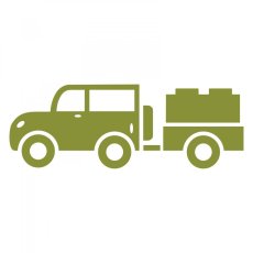 Dětská samolepka auto SUV s vozíkem s Legem