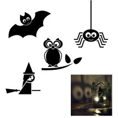 Podzimní diy - samolepky na Halloweenský svícen