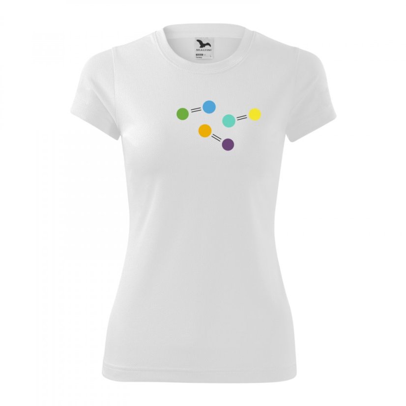 Dámské sportovní tričko - molekuly kyslíku