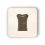 Drevený štítok oblečenie - dámske tričko s krátkým rukávom - čtvereček