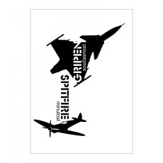 Plakát Spitfire a gripen