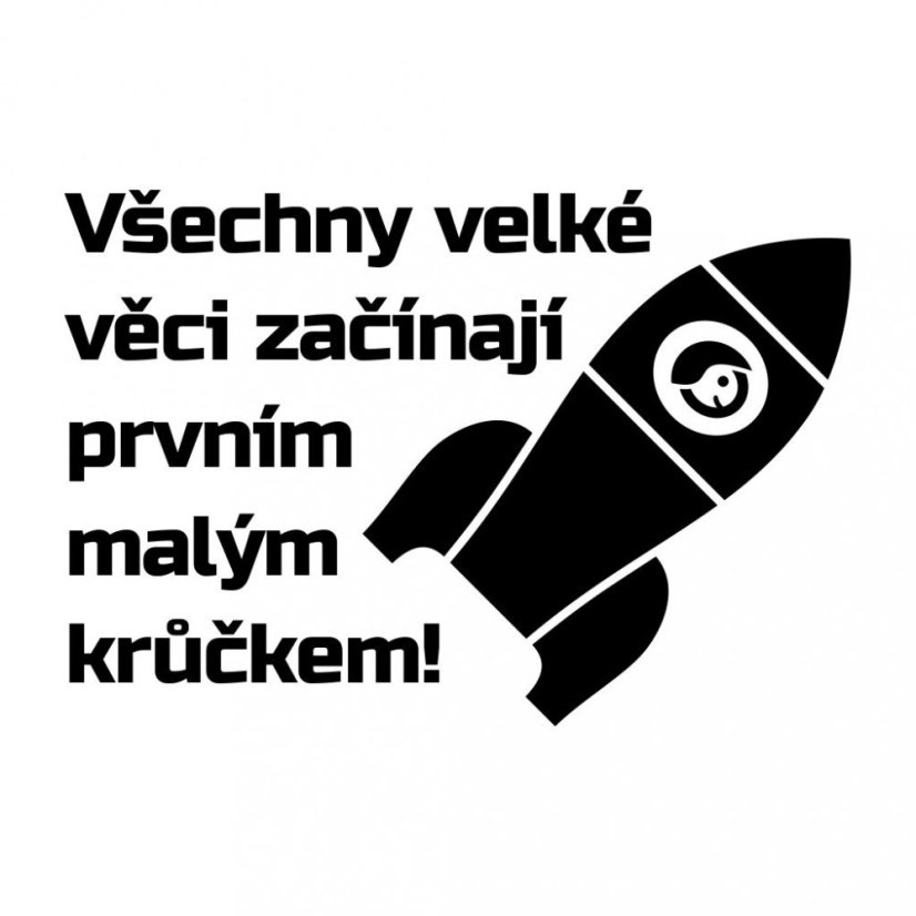 Samolepka na zeď citát s raketou Samolepka na zeď citát s raketou