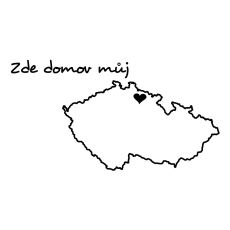 Samolepka na zeď zde domov můj