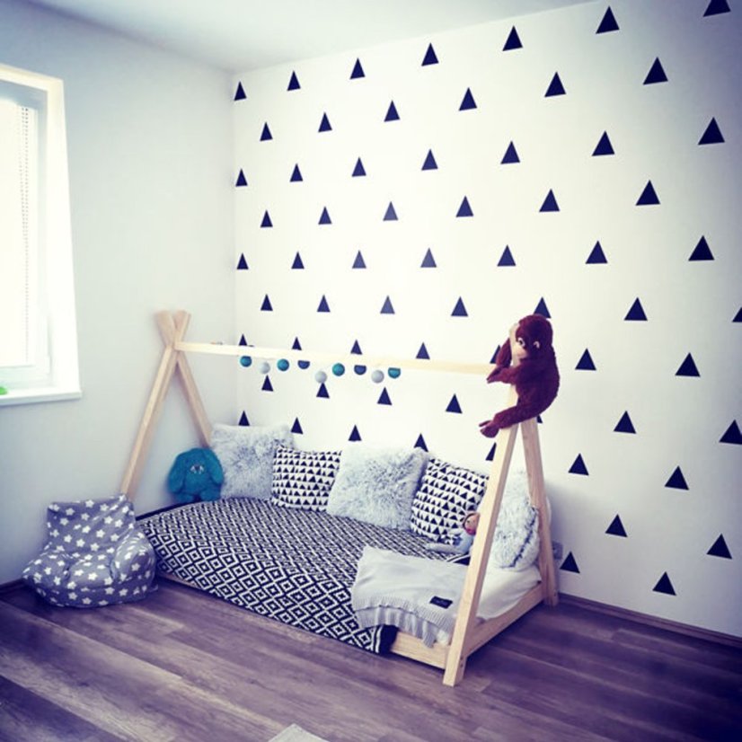 Trojuholníky - sada nálepiek na stenu