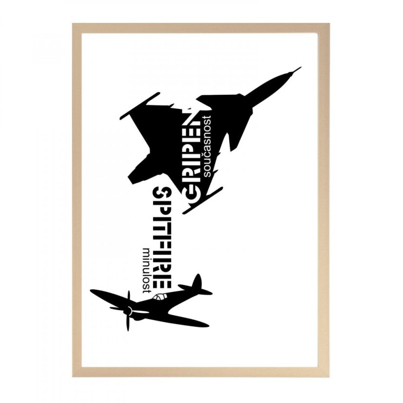 Plakát Spitfire a gripen