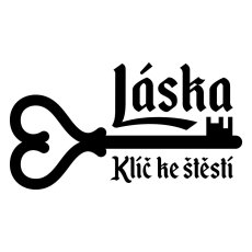 Samolepka na zeď - Láska, klíč ke štěstí - Pieris design