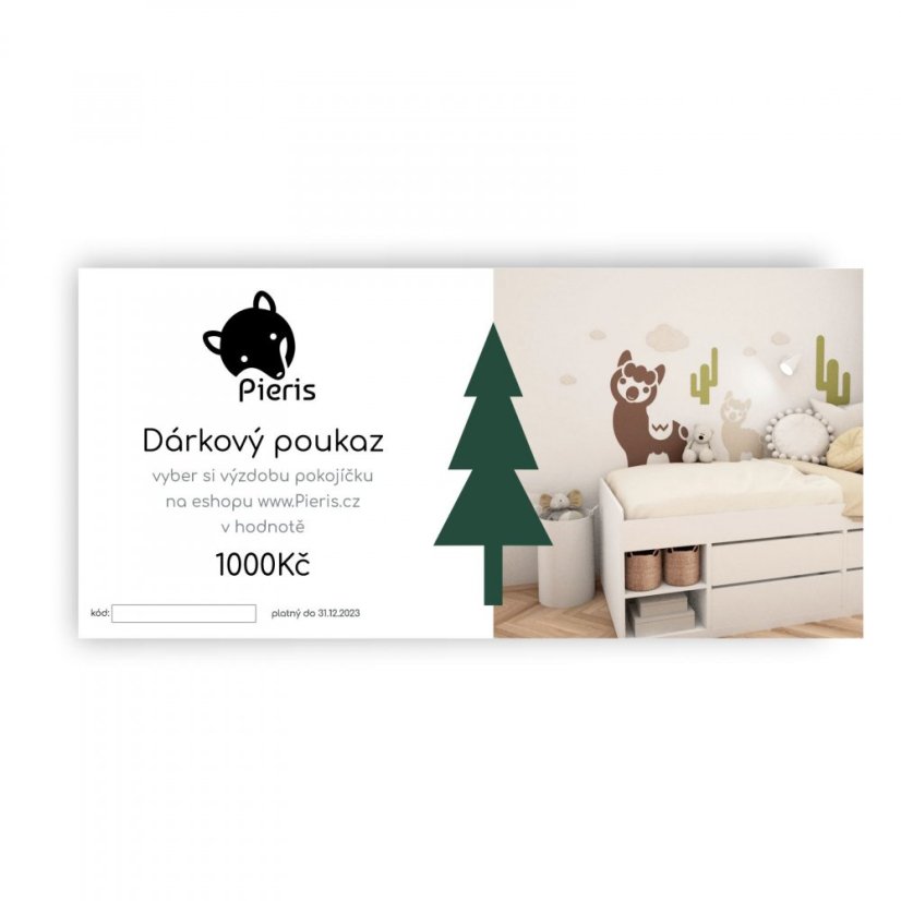 Darčekový poukaz - motív lamy