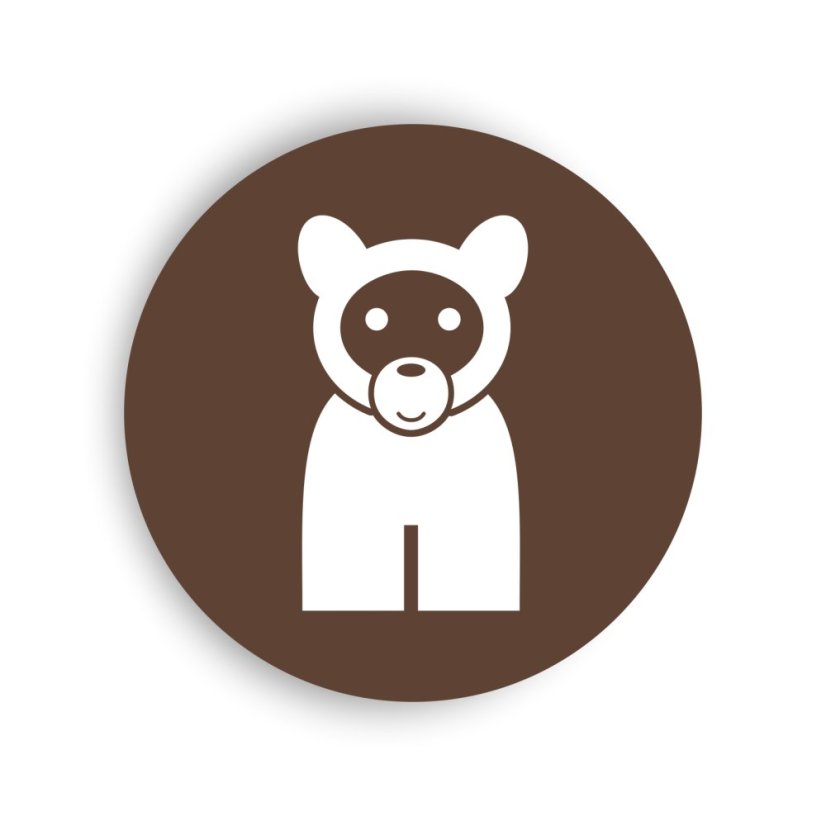 Rozlišovací štítok na box nahračky - piktogram plyšáci