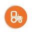 Rozlišovací štítek na box na hračky - piktogram traktor